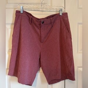 Adidas Men's Burgundy Flat Front Golf Shorts